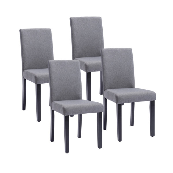 Winston Porter Evangelita Fabric Upholstered Dining Chair with Rubberwood Legs Wayfair